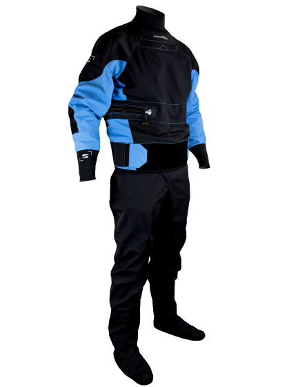Kayaking Dry Suit Advanced Black/Blue