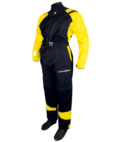 Kids dry suit Rising star PRO black/yellow